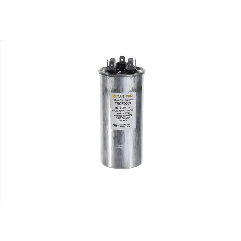 Titan Pro 30+3 MFD 440 V Round Run Capacitor Free Returns