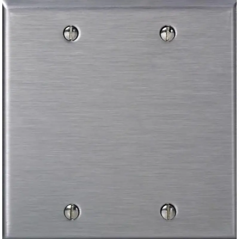 Leviton C-Series Stainless Steel 2 gang Metal Blank Wall Plate 1 pk One Day Deal