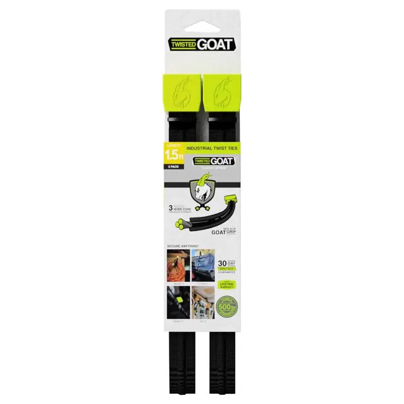 Twisted Goat 18 in. L Black Twist Ties 2 pk Price Drop