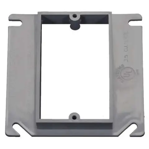 Cantex EZ Box Rectangle PVC 1 gang 4 in. H X 4 in. W Mud Ring One Day Deal
