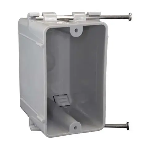 Cantex EZ Box New Work 18 cu in Rectangle PVC 1 gang Outlet Box Gray Same Day Shipping