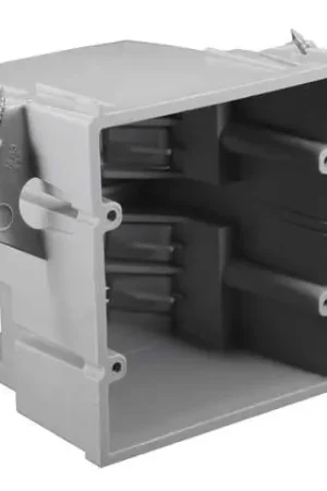 Direct From Factory Cantex EZ Box New Work 35 cu in Rectangle PVC 2 gang Switch Box Gray