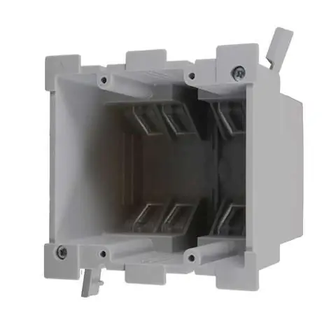Cantex EZ Box Old Work 34 cu in Rectangle PVC 2 gang Outlet Box Gray Trending
