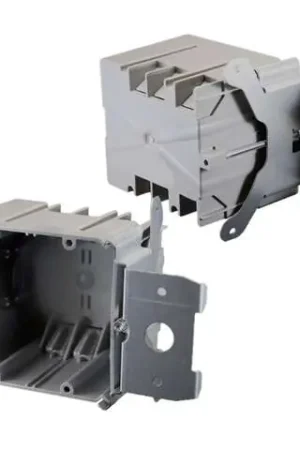 Price Drop Cantex EZ Box New and Old Work 34 cu in Rectangle PVC 2 gang Outlet Box Gray