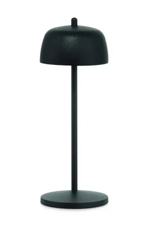 Super Sale Zafferano Theta 11.8 in. Matte Black Cordless Desk Lamp