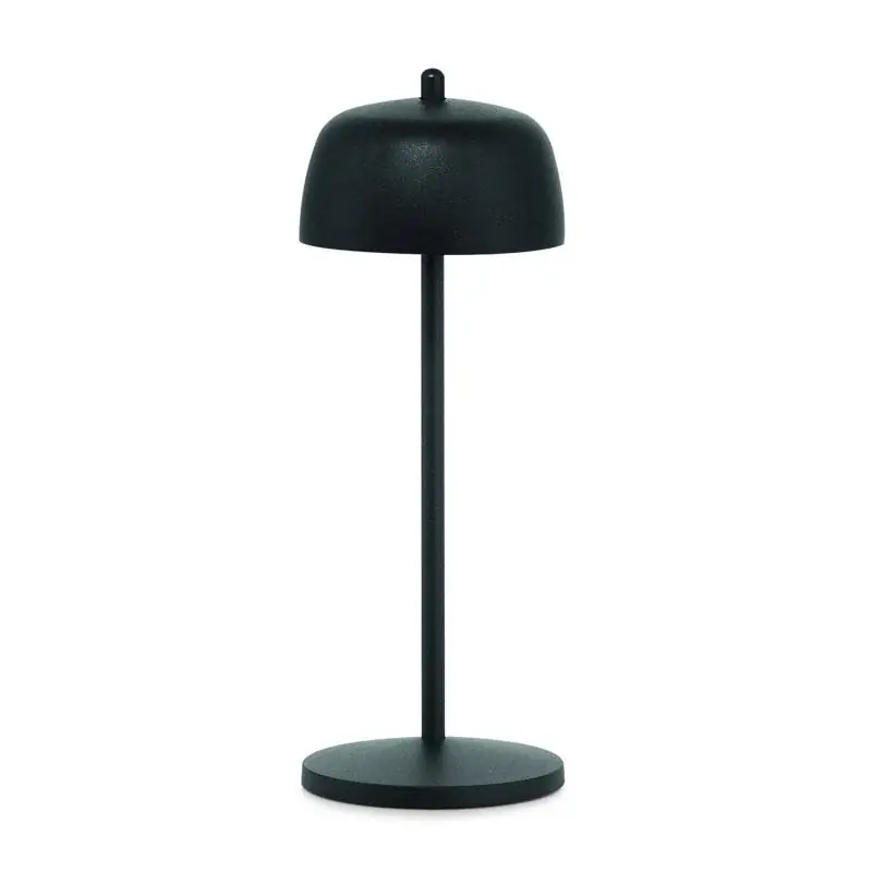 Super Sale Zafferano Theta 11.8 in. Matte Black Cordless Desk Lamp