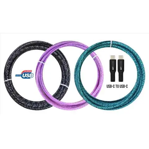 GetPower Assorted Braided USB-C Cable For Universal 10 ft. L Big Sale