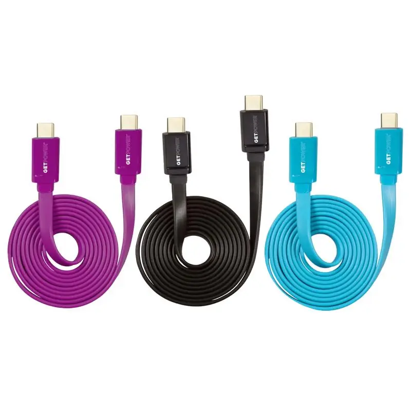 Low Price GetPower Assorted Flat USB Charge/Sync Cable For Universal 4 ft. L, Pack of 30