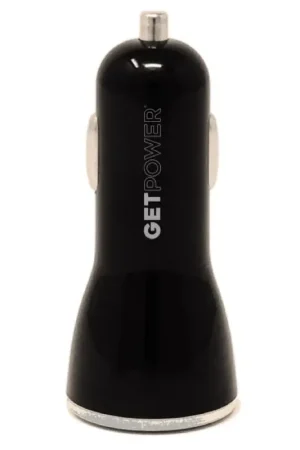 Professional Grade GetPower Black Car Dual USB Car Adapter For Universal, Pack of 30