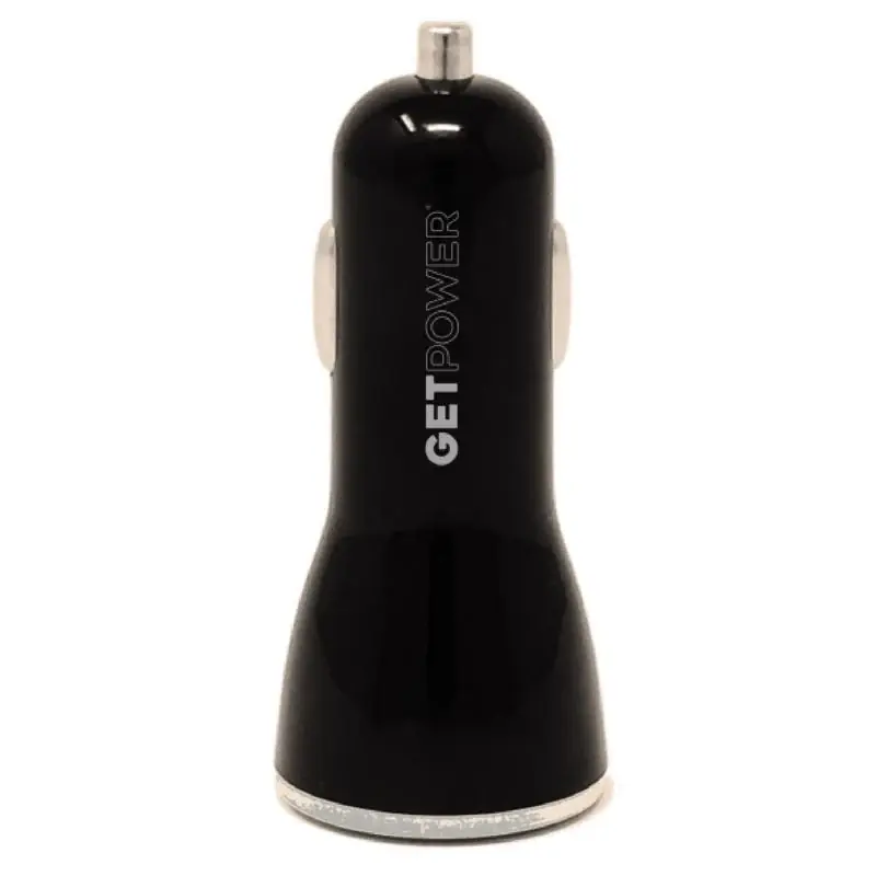 Professional Grade GetPower Black Car Dual USB Car Adapter For Universal, Pack of 30