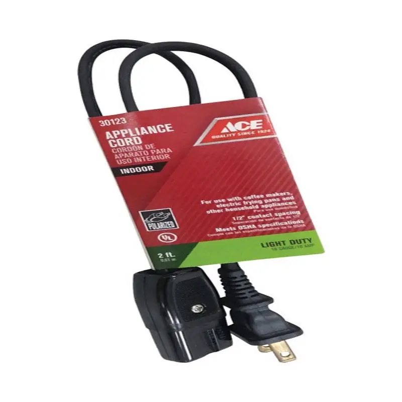 Authentic Ace 18/2 HPN 125 V 2 ft. L Appliance Cord