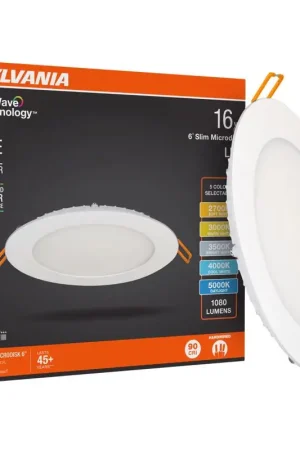 Sylvania TruWave White Disklight Retrofit Kit in. W LED Canless Recessed Downlight 16 W Exclusive Offer
