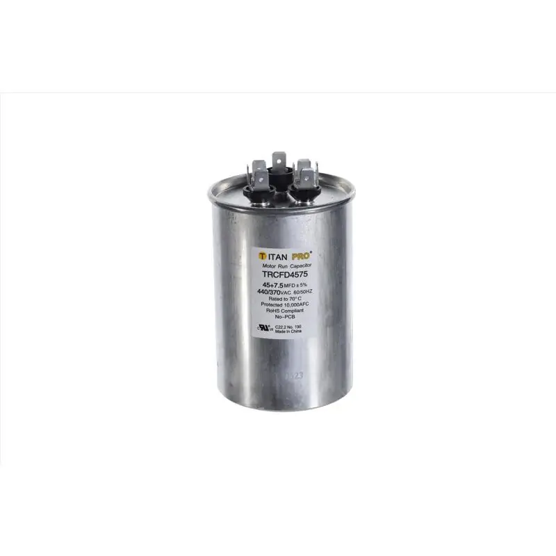 Buy Direct Titan Pro 45+7.5 MFD 440 V Round Run Capacitor