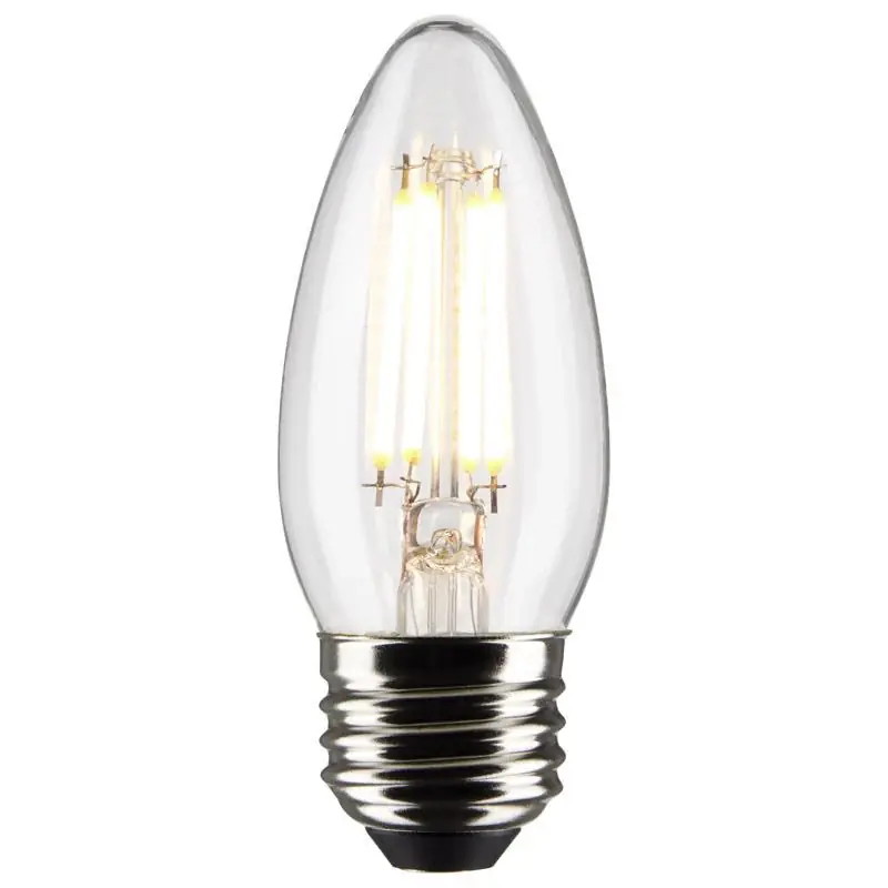 Satco B11 E26 (Medium) Filament LED Bulb Soft White 40 Watt Equivalence 2 pk Fast Shipping