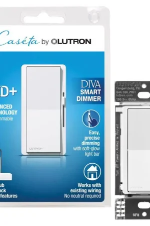 Lutron Caseta White 150 W Toggle Smart-Enabled Dimmer Switch 1 pk Clearance