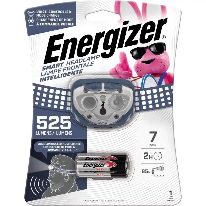 Energizer Smart 525 lm Blue LED Head Lamp AAA Battery Secure Checkout