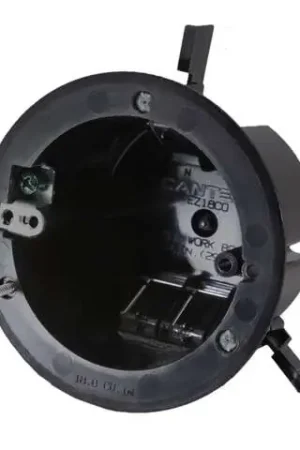 Cantex EZ Box Old Work 18 cu in Round Polycarbonate Ceiling Box Black Flash Sale