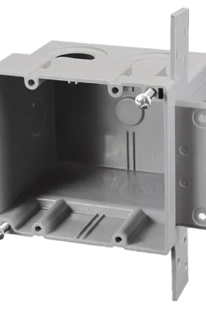 Bargain Cantex EZ Box New Work 38 cu in Rectangle PVC 2 gang Outlet Box Gray