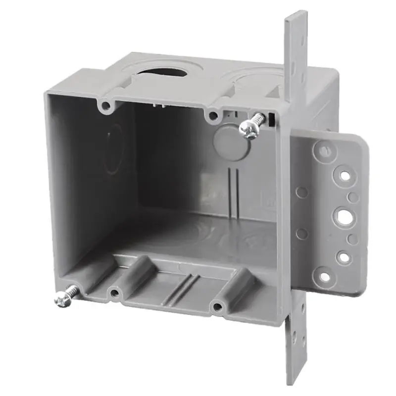 Bargain Cantex EZ Box New Work 38 cu in Rectangle PVC 2 gang Outlet Box Gray