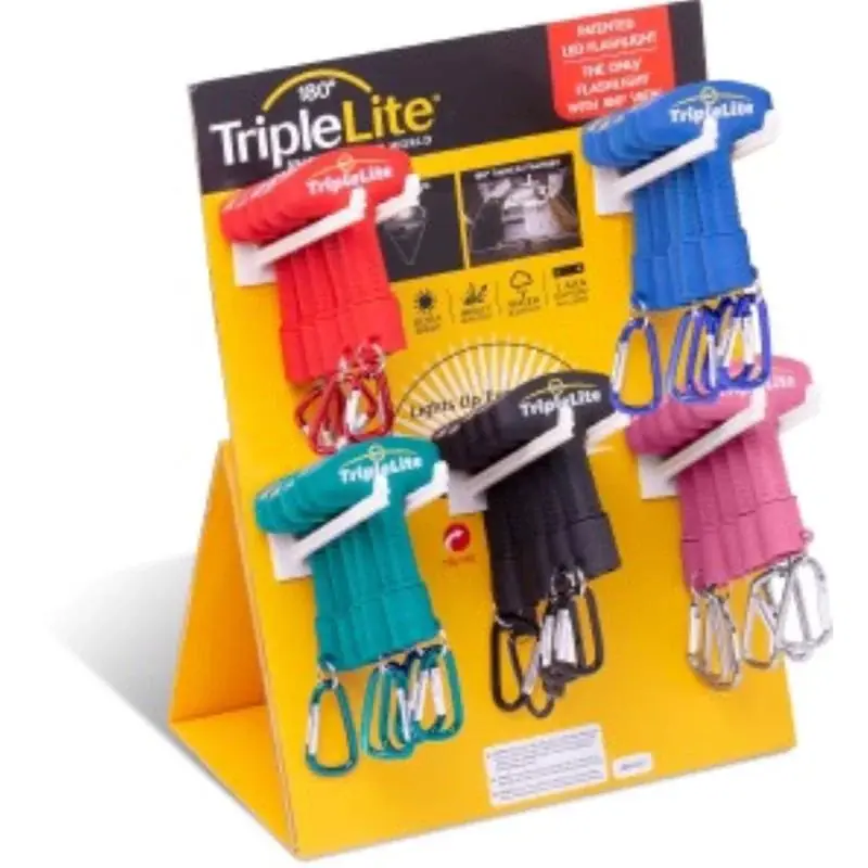 TripleLite 50 lm Assorted LED Flashlight With Key Ring AAA Battery, Pack of 25 Trending