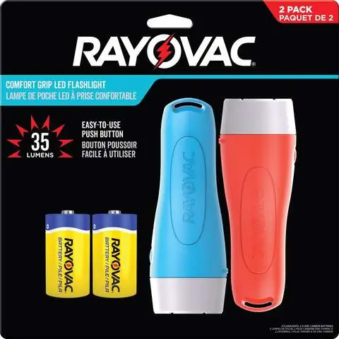 Buy Today Rayovac Comfort Grip 35 lm Assorted LED Flashlight D Battery