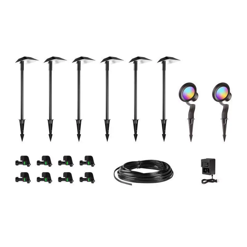 Affordable NEBO Low Voltage 120 W LED Pathway Light and Spot Light Kit 8 pk