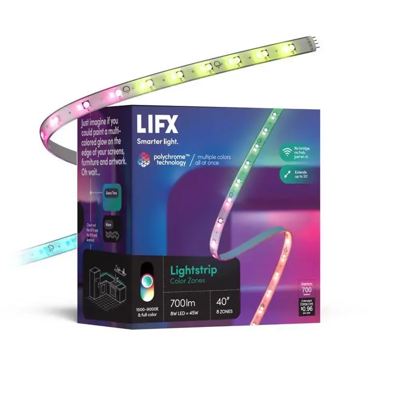 Best Choice LIFX Smart Home 40 in. L Color Changing Plug-In LED Smart-Enabled Tape Light 1 pk