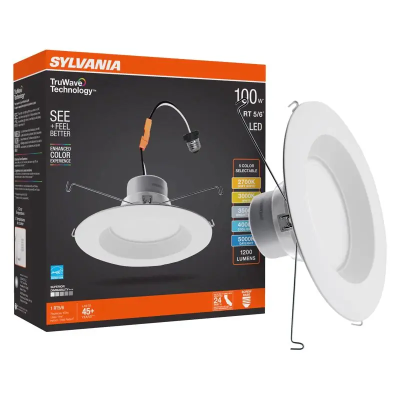 Limited Time Sylvania TruWave White LED Retrofit Recessed Lighting 14 W