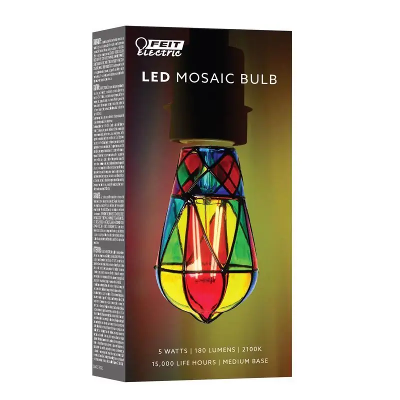 Same Day Shipping Feit ST19 E26 (Medium) Filament LED Bulb Multi-Colored 25 Watt Equivalence 1 pk