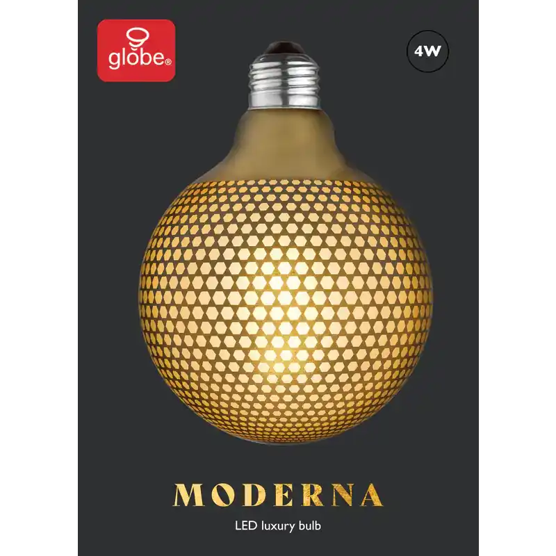 Globe Electric Moderna G40 E26 (Medium) Filament LED Bulb Amber Soft White 40 Watt Equivalence 1 pk Trusted Brand