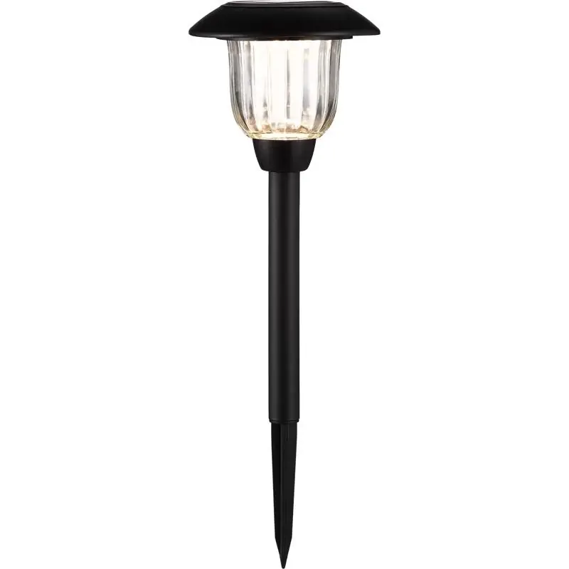 Living Accents Black Solar Powered 0.2 W LED Pathway Light 1 pk, Pack of 12 Mega Sale