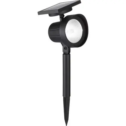Top Pick Living Accents Black Solar Powered 0.5 W LED Spotlight 1 pk, Pack of 12