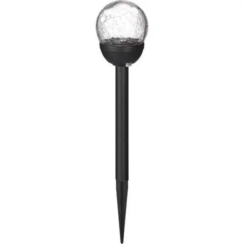 Living Accents Black Solar Powered 0.06 W LED Pathway Light 1 pk, Pack of 12 Cheap