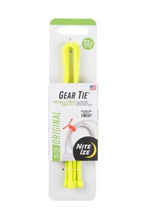 Nite Ize Gear Tie 12 in. L Yellow Twist Ties 2 pk Buy Direct