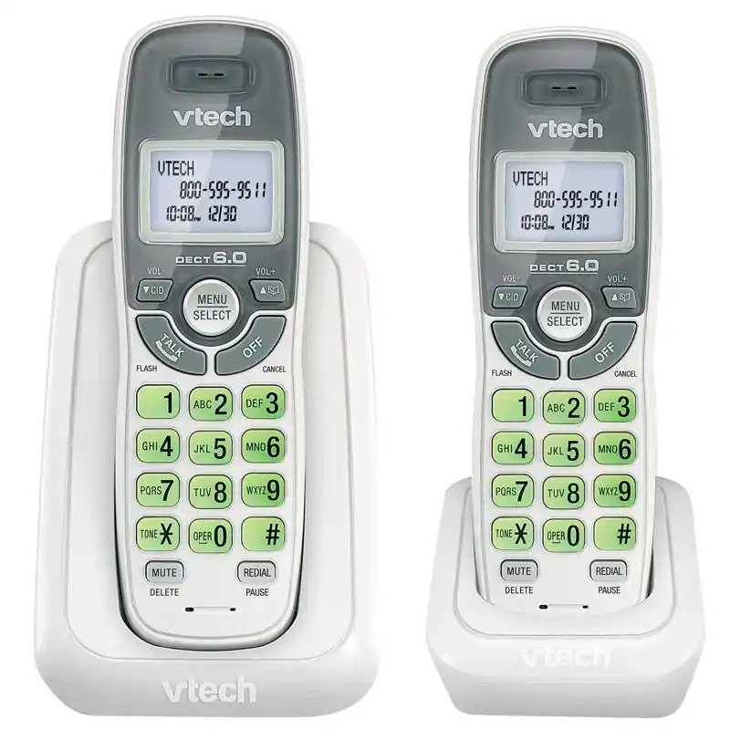 Vtech 2 pk Digital Cordless Telephone White Popular