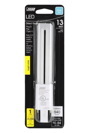 Affordable Feit PL GX23-2 LED Bulb Bright White 13 Watt Equivalence 1 pk