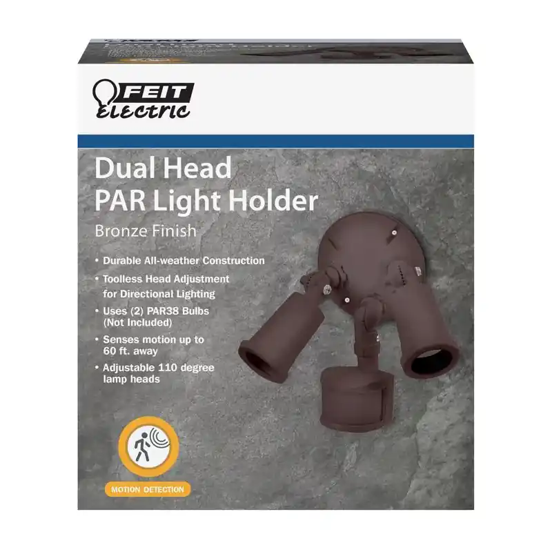 Special Offer Feit Motion-Sensing 180 deg Bronze Dual Floodlight Hardwired
