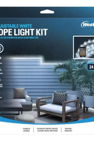 Discount Westek 24 ft. L White Plug-In LED Rope Light Kit 548 lm