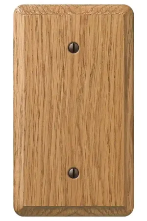 Trending Amerelle Contemporary Light Brown 1 gang Oak Wood Blank Wall Plate 1 pk