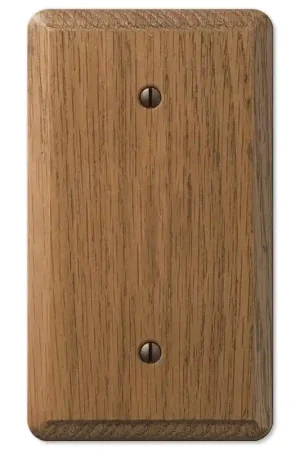 Free Returns Amerelle Contemporary Medium Brown 1 gang Oak Wood Blank Wall Plate 1 pk
