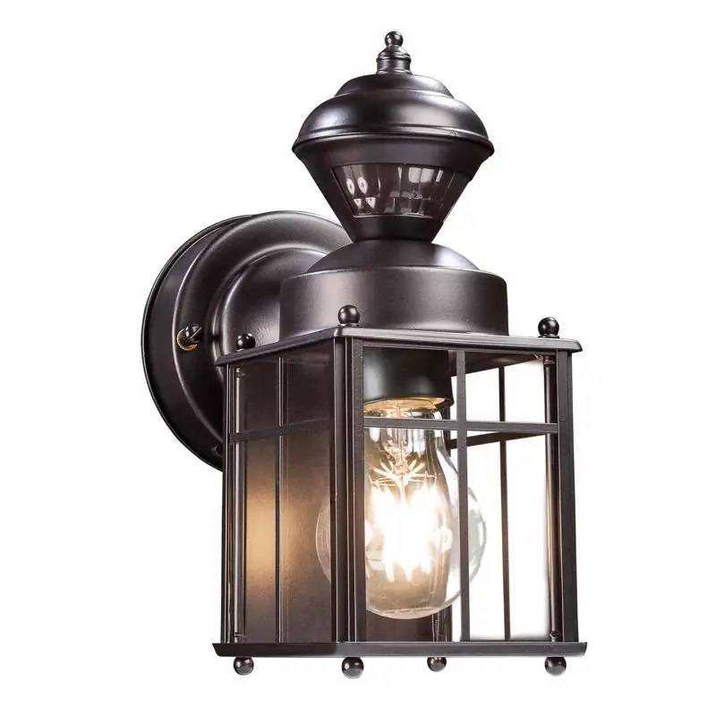 Globe Electric Franklin Matte Black Motion-Sensing LED Wall Lantern Big Sale