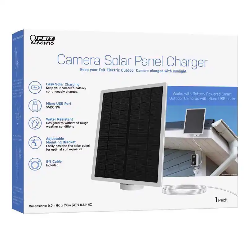 Budget Feit Black Solar Charger 108 in.