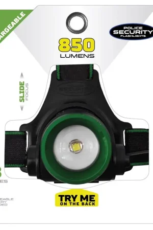 Premium Police Security Blackout-R 850 lm Black LED Head Lamp