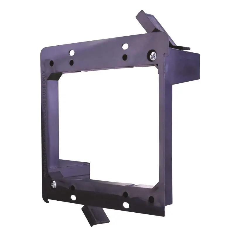 Brand New Vanco Old Work Rectangle PVC 2 gang Low Voltage Mounting Bracket Black