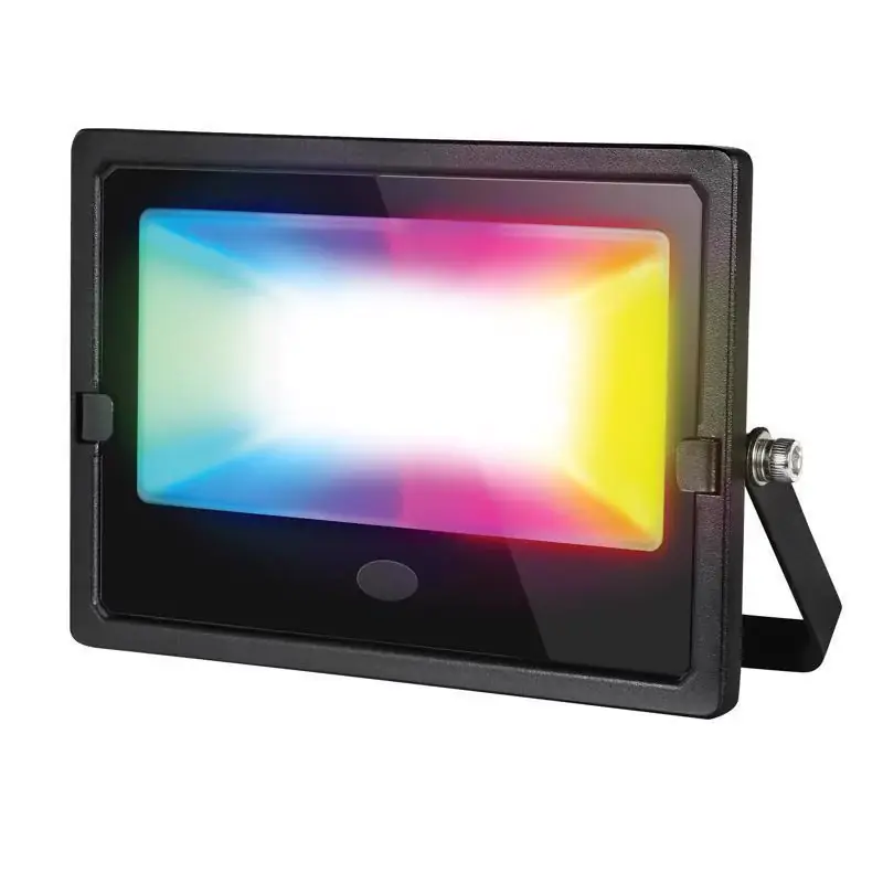 Secure Checkout Feit Color Caster Black Plug In/Remote 30 W LED Floodlight 1 pk