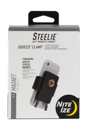 Markdown Nite Ize Squeeze Black/Gray Phone Mount Clamp For MagSafe Phones, Cases and Wireless Chargers 1 pk