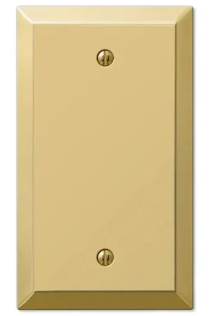 Mega Sale Amerelle Century Polished Brass 1 gang Stamped Steel Blank Wall Plate 1 pk