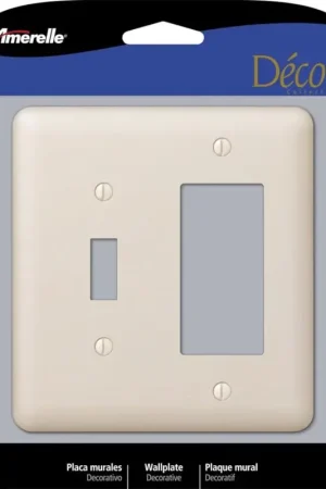 Best Choice Amerelle Devon Light Almond 2 gang Stamped Steel Decorator/Toggle Wall Plate 1 pk