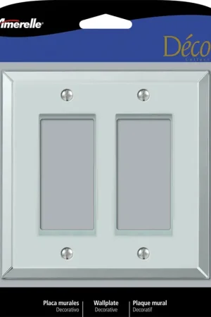 Secure Checkout Amerelle Decora Mirror Clear 2 gang Acrylic Decorator Wall Plate 1 pk