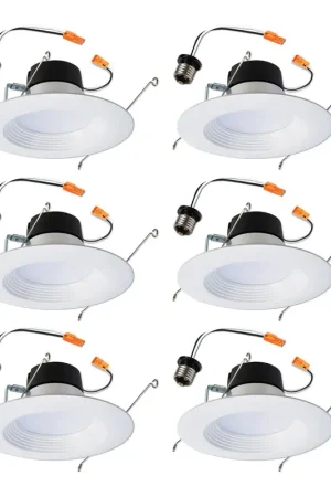 Halo LA5 Series Matte Soft White 5/6 in. W LED Retrofit Recessed Lighting 8 W Authentic